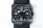 Replica Bell & Ross BR03 Black Dial Black Rubber Strap Ceramic Watch